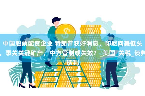 中国股票配资企业 特朗普获好消息，印尼向美低头，事关关键矿产，中方管制或失效？_美国_关税_谈判