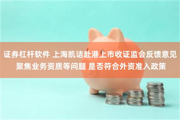 证券杠杆软件 上海凯诘赴港上市收证监会反馈意见 聚焦业务资质等问题 是否符合外资准入政策