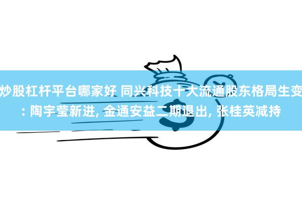 炒股杠杆平台哪家好 同兴科技十大流通股东格局生变: 陶宇莹新进, 金通安益二期退出, 张桂英减持