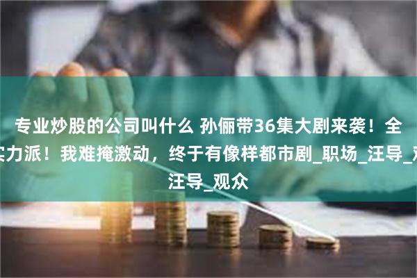 专业炒股的公司叫什么 孙俪带36集大剧来袭！全员实力派！我难掩激动，终于有像样都市剧_职场_汪导_观众